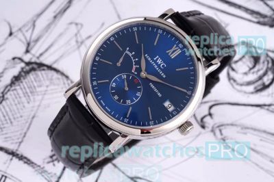 Swiss Replica IWC Portofino Watch Stainless Steel Blue Dial